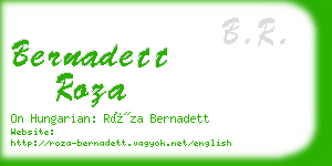 bernadett roza business card